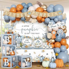 Little Pumpkin Baby Shower Decorations for Boy NEW
