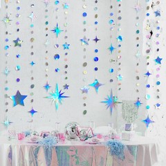 Iridescent Party Decorations Star Circle Dot 3 Count (Pack of 1),