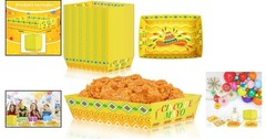 Convenient 50-Pack Paper Food Trays for Appetizers – Perfect for Birthday Fests
