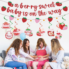 Strawberry Baby Shower Decorations – a Berry Sweet Baby Is on the Way Banners