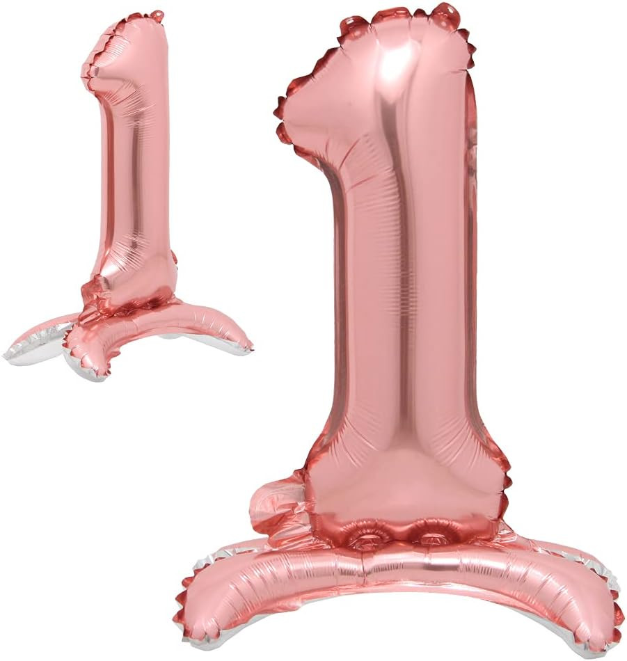 16″ Inch Standing Single Rose Gold Alphabet Letter Number Balloons Aluminum Hang