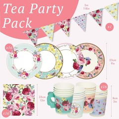 Talking Tables 50pcs Floral Afternoon Tea Party Decorations Mixed Colors