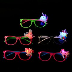 12 LED Unicorn Glasses Light Up Sunglass Flashing Unicorn Party Favors