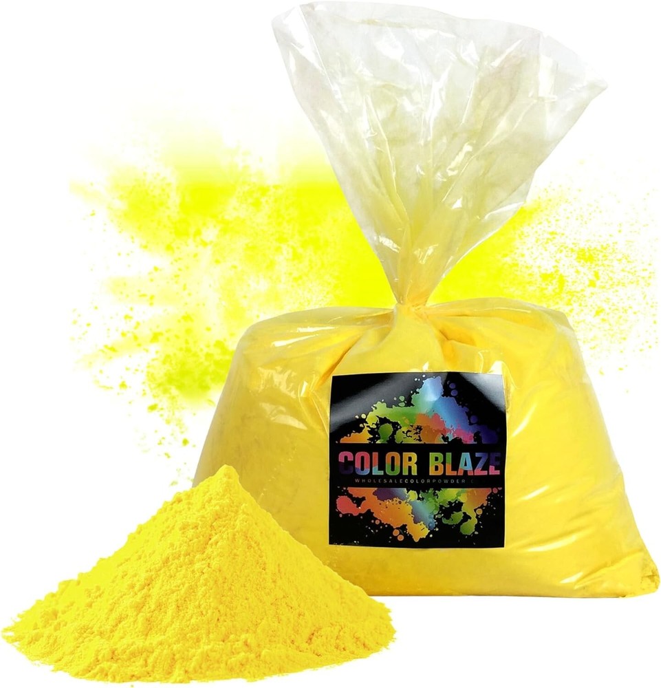 Color Blaze – 5lbs Yellow Color Powder – Holi Fun Run Festivals Color War Party