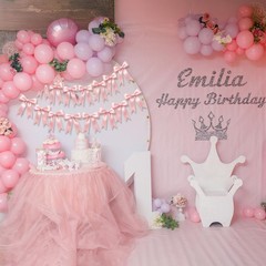 2 Strings of 16PCS Pink Bow Garland Banner Decoration,Pre-Strung Satin Ribbon…