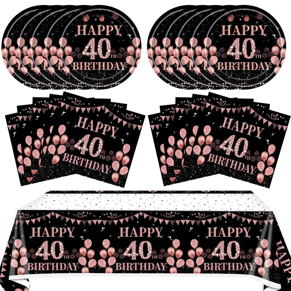 40th Birthday Decorations for Women,Rose Gold 7.64 x 7.36 x 1.73 inches,