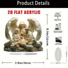 Acrylic Family Angel Decor 2D Flat Ornament Ideal Gift Desktop Ornament Party