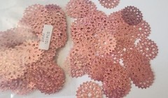 CraftbudyUS 100pcs x29mm PINK Circle Design for Table Confetti/Craft