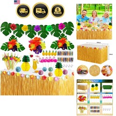 Tropical Luau Party Decorations Set Hawaiian Beach Theme Party Favors Luau Pa…