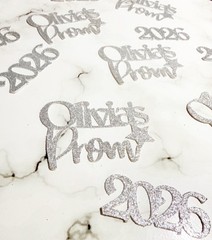 16 x Pieces Personalised Prom Table Decor, Table Scatter, Prom 2026, Graduation