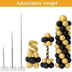 Balloon Column Stand Kit, Set of 2, 6.6ft Height Adjustable Column Kit, Metal…
