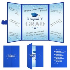 Blue Silver Grad Party Guest Book Alternative Class of 2026 Graduation Decor