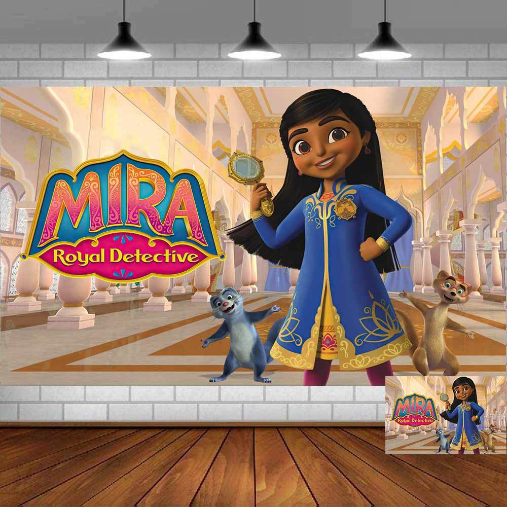 Mira Birthday Backdrop Party Supplies Theme Banner Background Vinyl Kids 5x3ft