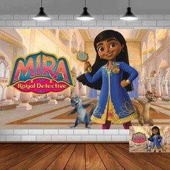 Mira Birthday Backdrop Party Supplies Theme Banner Background Vinyl Kids 5x3ft