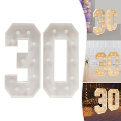 30th Birthday Decorations 3FT Marquee Light up Numbers 30 Birthday Number Lights