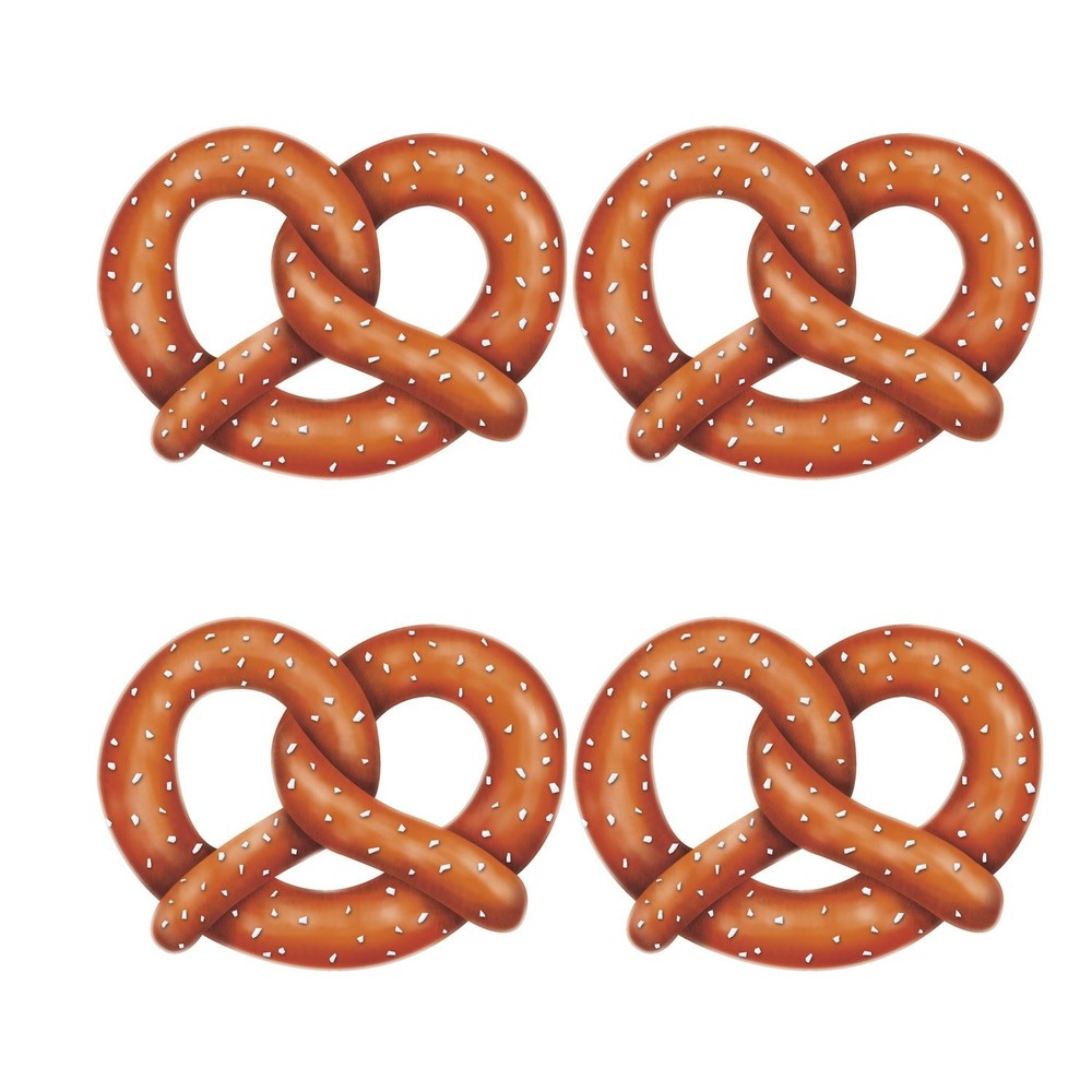 Beistle Pretzel Cutouts Multicolor Standard Functional Party Set Decor Supplies