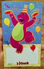 Barney Place Settings Birthday Party Designware Decorations BJ Baby Bop- 7 ct