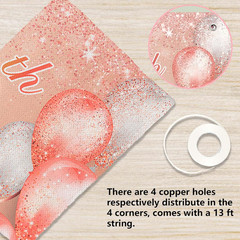 Happy 17Th Birthday Rose Gold Banner Cheers to 17 Years Old Backdrop Confetti Ba