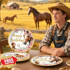 Xynic 211pc Horse Party Decorations Set