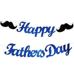 Happy Father’s Day Glitter Banner Decorations Pre-strung Dad’s Papa’s Day