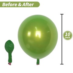 Chrome Green Balloons, 50 PCS 10 Inch Double-Layered Metallic Light Green Bal…