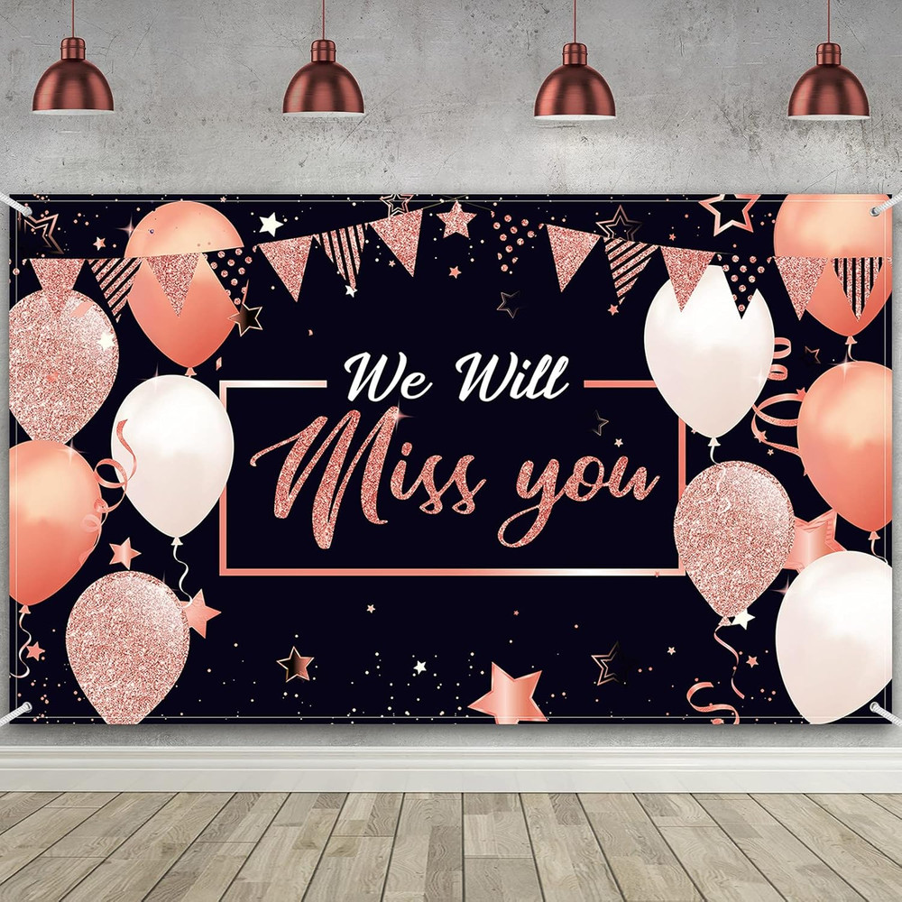 We Will Miss You Banner- Extra Large 72 X 44 Inch, Graduation Backdrop for 2026