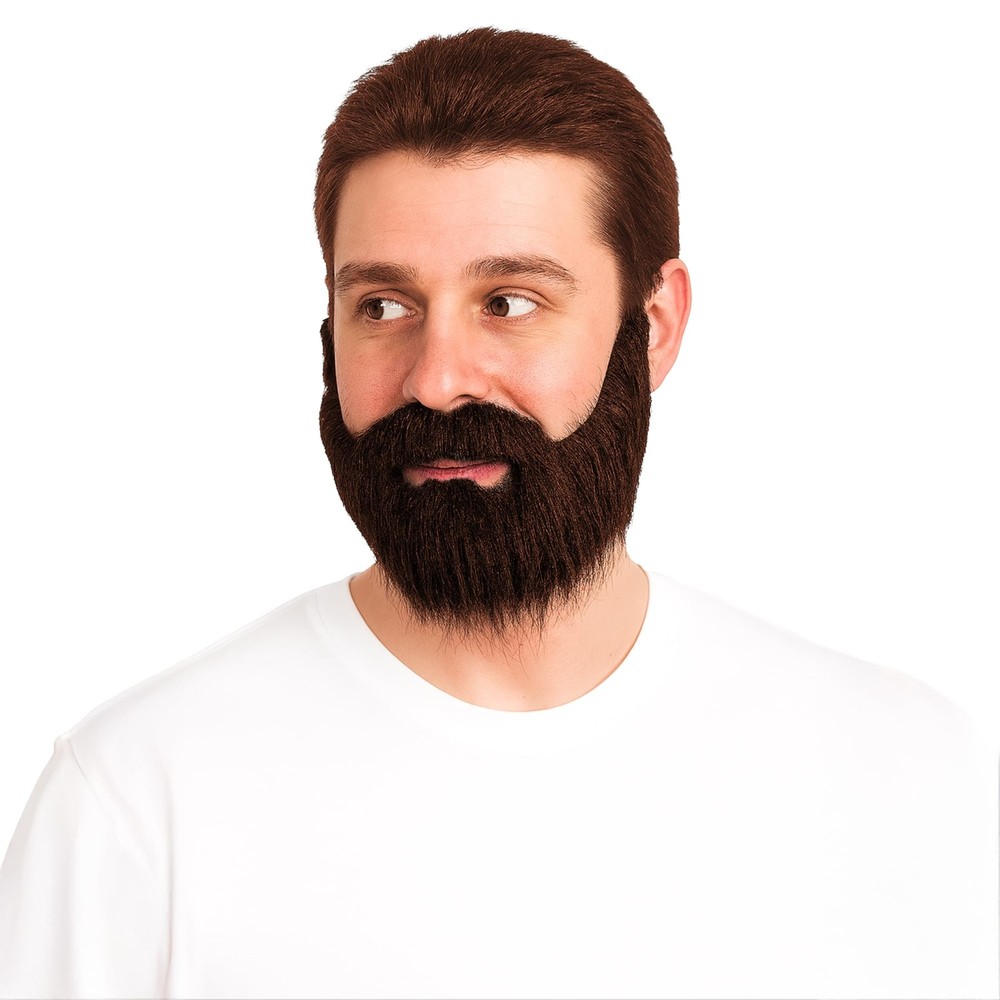 Realistic Fake Beard & Mustache Set for Costume & Cosplay