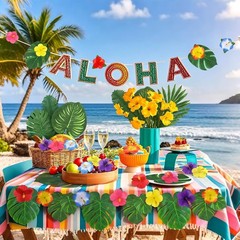 Lightweight 142Pcs Hibiscus & Palm Leaves – Perfect for Hawaiian Themed Parties