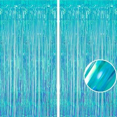 2 Packs Foil Fringe Curtain Backdrop | Party Decoration | Birthday Photo Booth