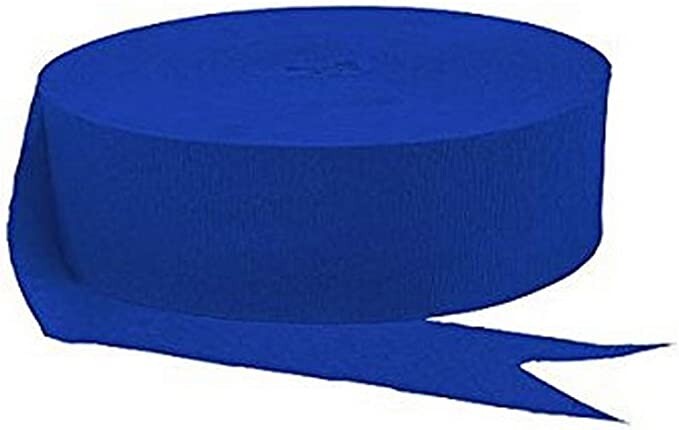 amscan – 18205.105 Amscan Jumbo Roll Party Crepe Streamer | Bright Royal Blue