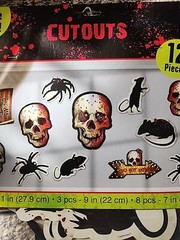 Creepy Carnival Haunted House Halloween Party Wall Decoration Paper Cutouts