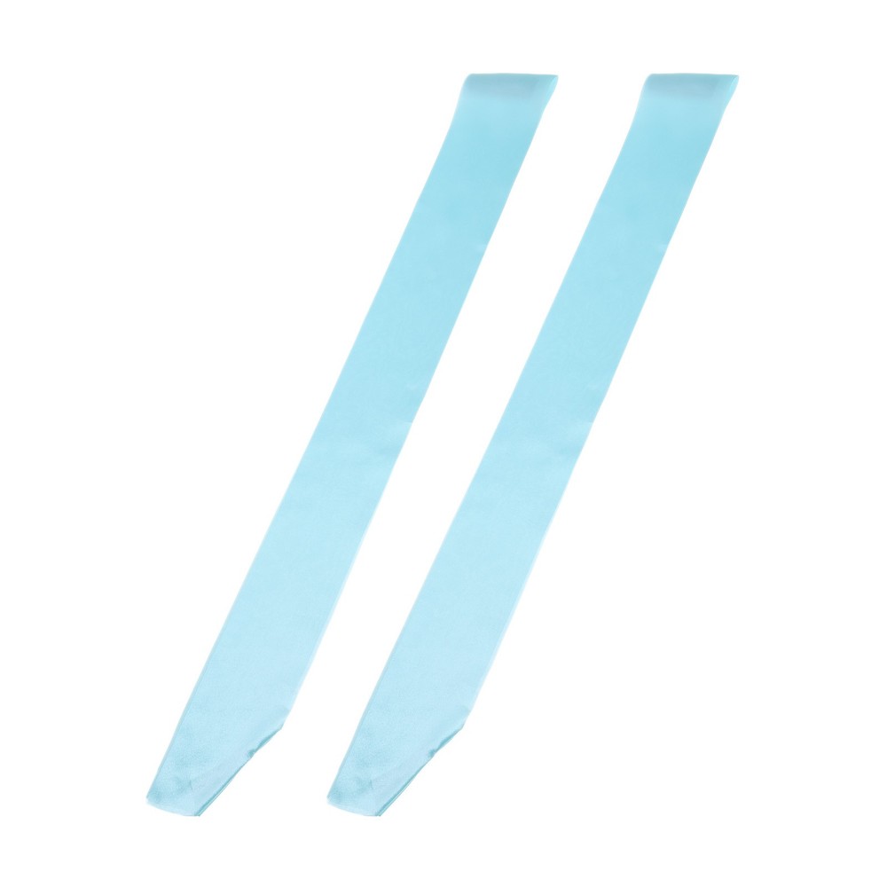 2Pcs 63″x4″ Blank Satin Sash DIY Plain Sash Prom Queen Sashes Light Blue