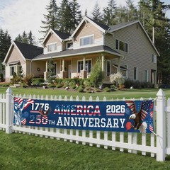 250th Anniversary Banner 120″ x 20″ America 17762026 US 250 Years Birthday Fr…