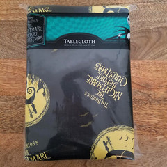 Nightmare Before Christmas Tablecloth 60”x102” Rectangle Black Disney Tim Burton