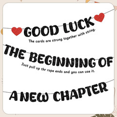 Farewell Decorations Party Good Luck – 3 Pcs Glitter Black the Beginning of a Ne