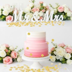 200 PCS Gold Circle Dots Glitter Metallic Paper Table Scatter Confetti