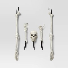 5pc Skeleton Parts Stake Lights Halloween Decorative Prop Off White – Hyde