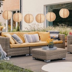 Hortsun 6pc 10″ Burlap Paper Lanterns