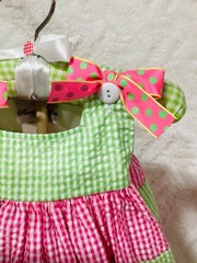 Summer Fun Gingham Centerpiece For Baby Shower, Birthday, Keepsake Outfit-Unique