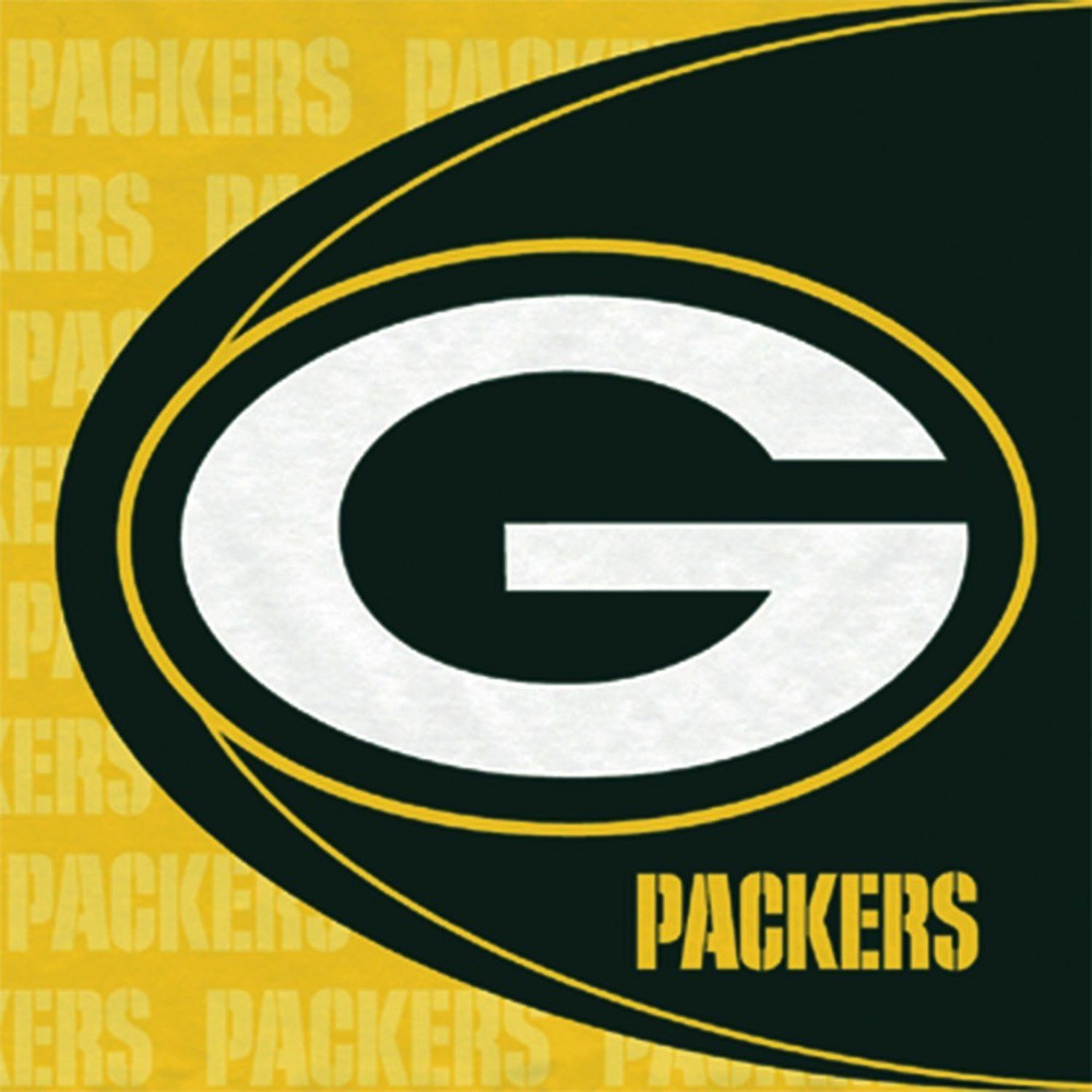 GREEN BAY PACKERS NFL Lunch Napkins 16 per pack FREE SHip – NEW