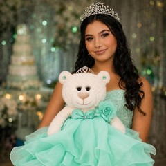 Large 20” Quinceañera Teddy Bear Centerpiece – Elegant Dress, Oversized Keeps…