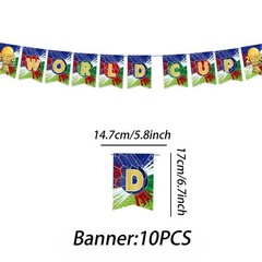 World Cup 2026 Party Decorations, Serve 20 Sports Soccer Red, Green, Blue