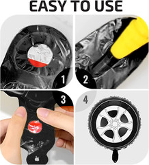 12 PCS Race Car Balloons – Wheel Tire Race Car Birthday Party Supplies 18 Inch M