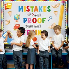 Back To School Bulletin Board Decorations Set Pencil Book Cutouts Classroom