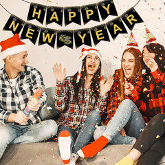 New Years Decorations 2026 – Happy New Year Banner – New Years Eve Party Supplie