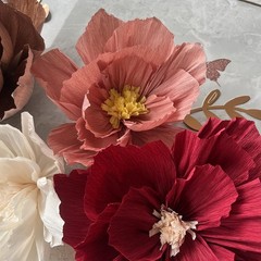 Tissue Paper Flowers Decorations for Wall, Handcrafted Large 3D Paper Artific…