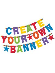 84-Piece DIY Letter Banner Multicolor One Size