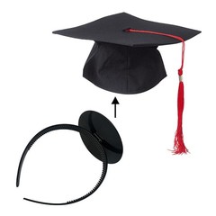 Graduation Cap Headband Secure Holder Hairband for Students Decor
