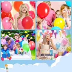 120 Pack Balloons Assorted Color 12 Inches Rainbow Latex Balloons, 10 Bright …