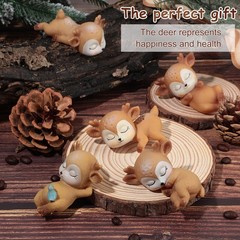 12 Pieces Deer Figurines Cake Toppers for Baby Shower Woodland Animal Deer To…